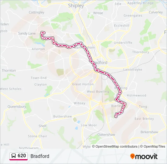 620 Bus Line Map