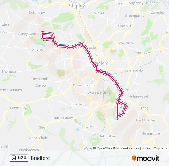 620 Bus Line Map