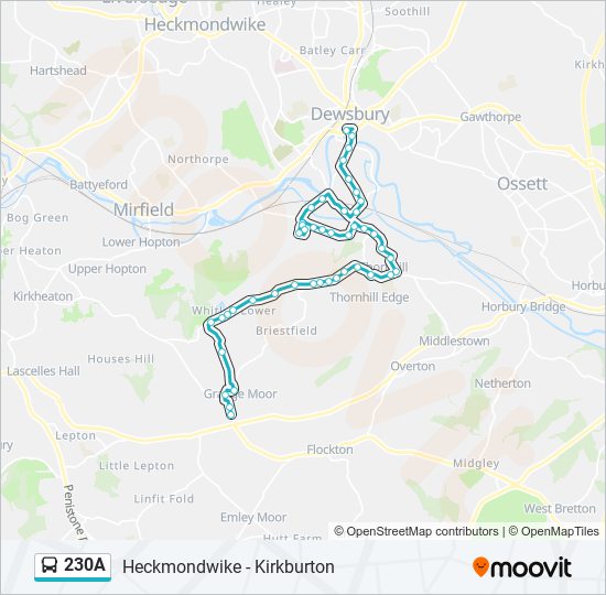 230A bus Line Map