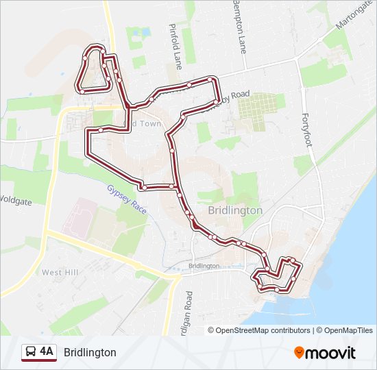 4A bus Line Map