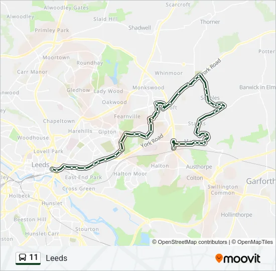 11 Bus Line Map