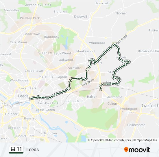 11 Bus Line Map