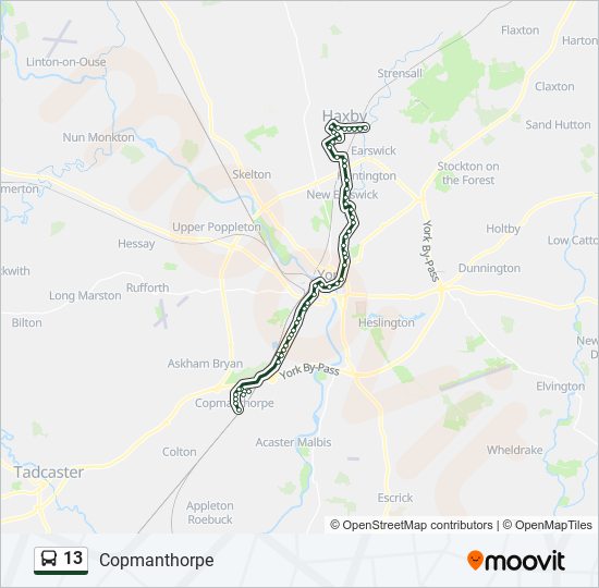 13 Bus Line Map