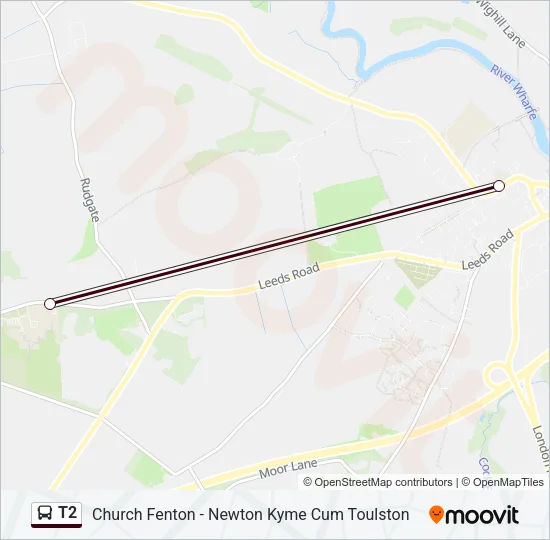 T2 Bus Line Map