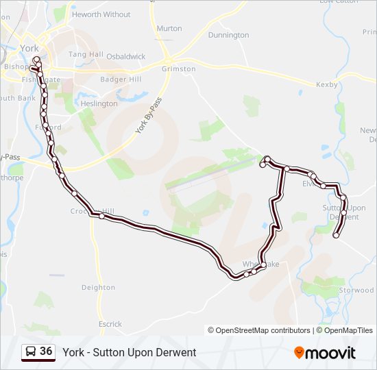 36 Bus Line Map
