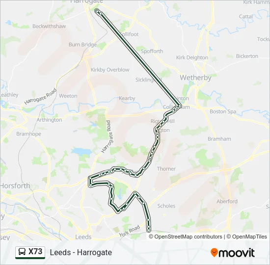X73 Bus Line Map