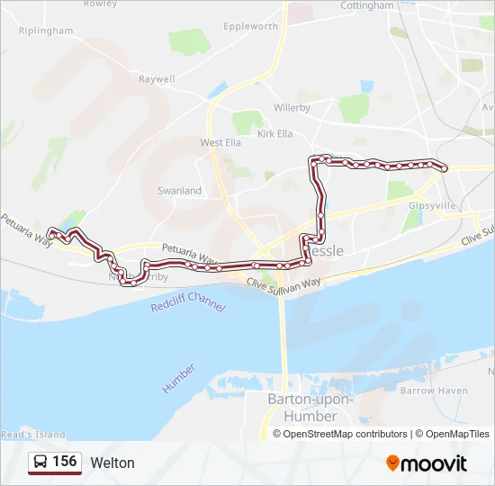 156 Bus Line Map
