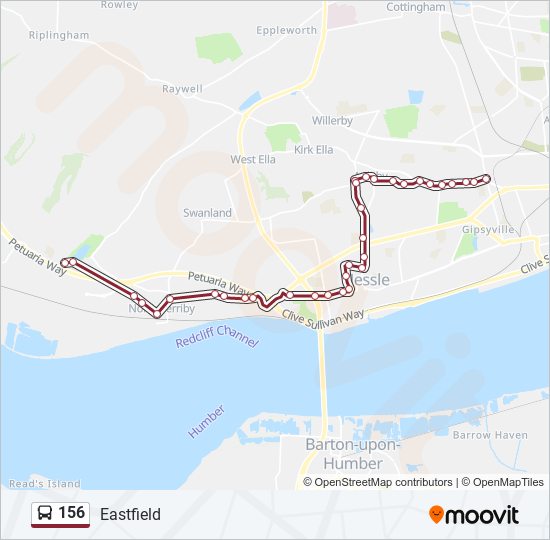 156 Bus Line Map