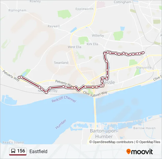 156 Bus Line Map