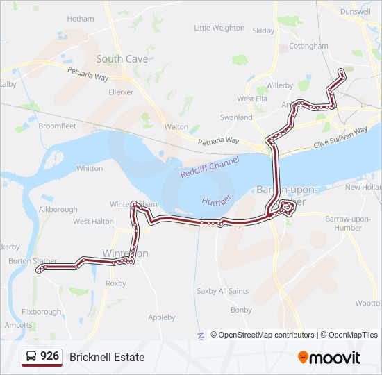 926 bus Line Map