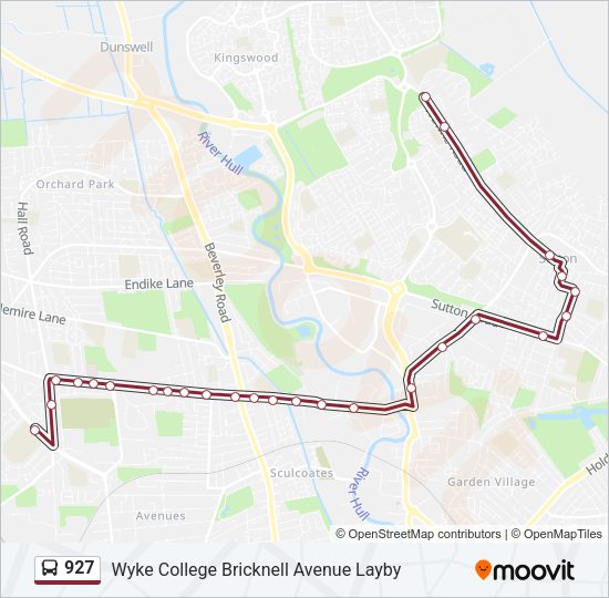 927 Bus Line Map