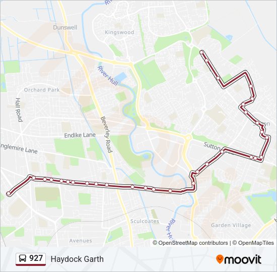927 Bus Line Map