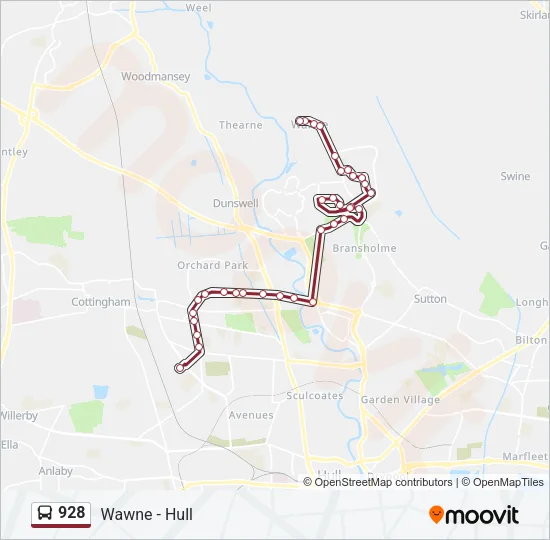 928 Bus Line Map