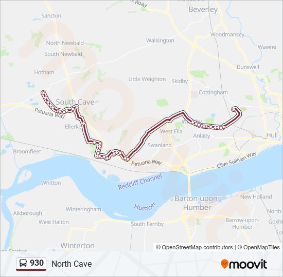 930 bus Line Map