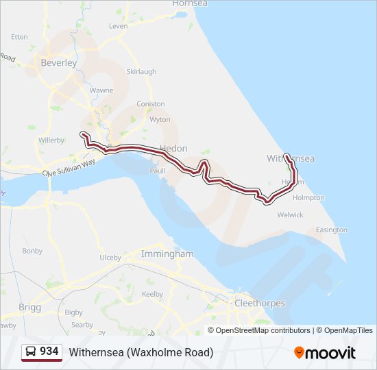 934 Bus Line Map
