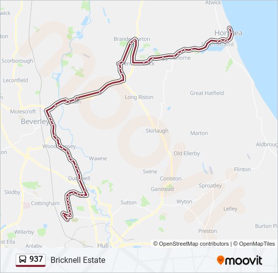 937 bus Line Map