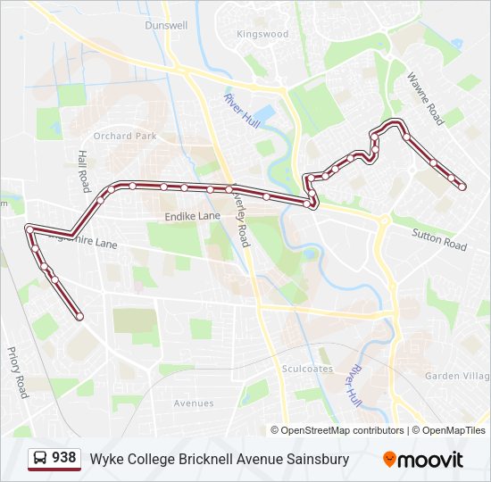 938 Bus Line Map