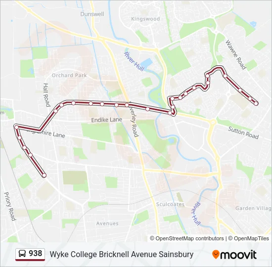 938 Bus Line Map