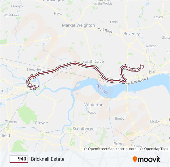 940 bus Line Map