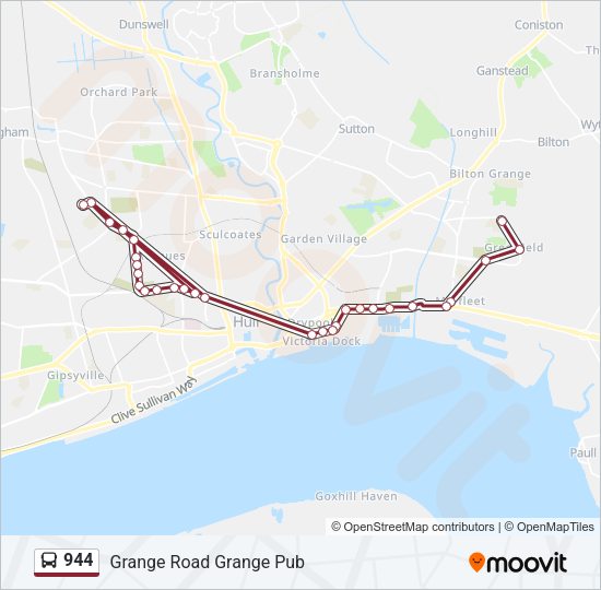 944 Bus Line Map