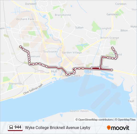 944 Bus Line Map