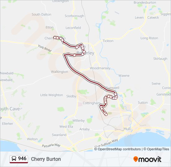 946 bus Line Map