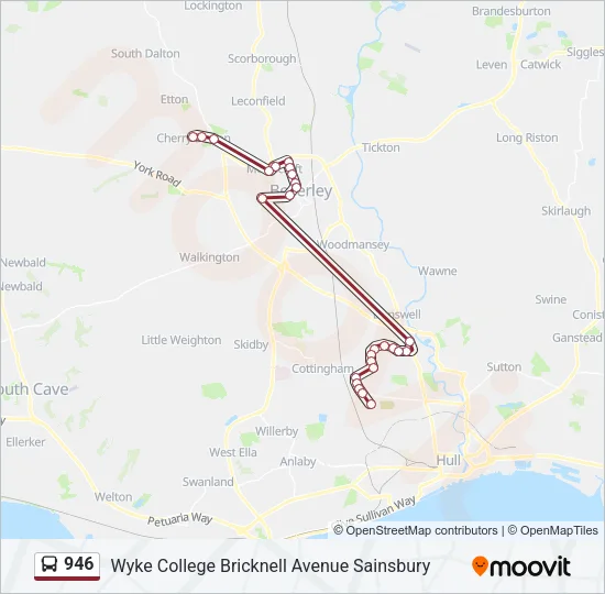 946 Bus Line Map