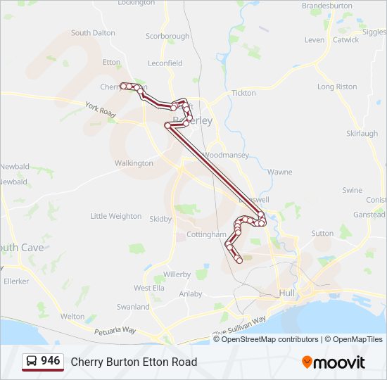 946 Bus Line Map
