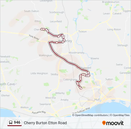 946 Bus Line Map