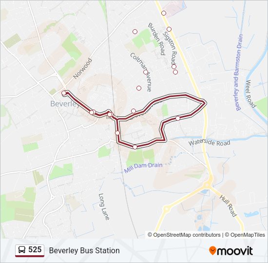 525 Bus Line Map