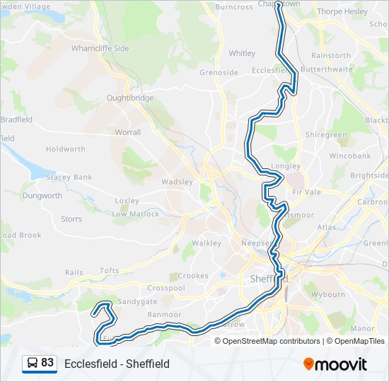 83 Route Schedules Stops Maps Fulwood Updated 