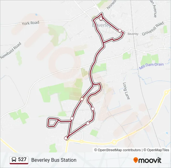 527 Bus Line Map