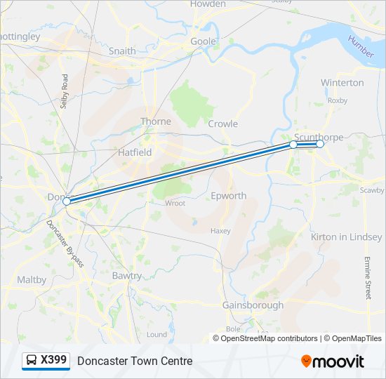 X399 Bus Line Map