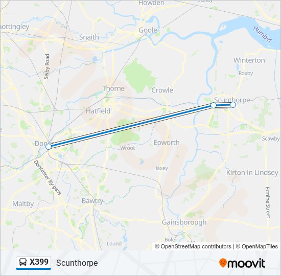 X399 Bus Line Map