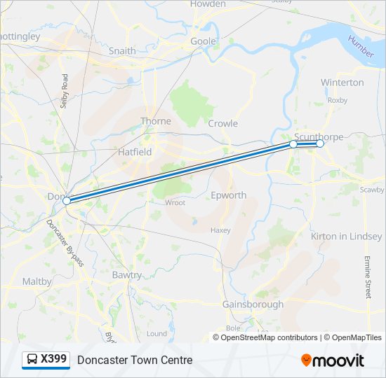 x399 Route Schedules, Stops & Maps Doncaster Town Centre (Updated)