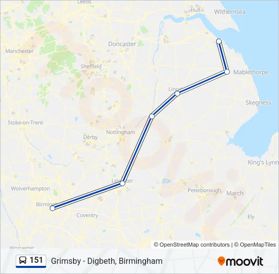 151 Bus Line Map