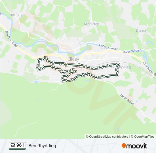 961 bus Line Map