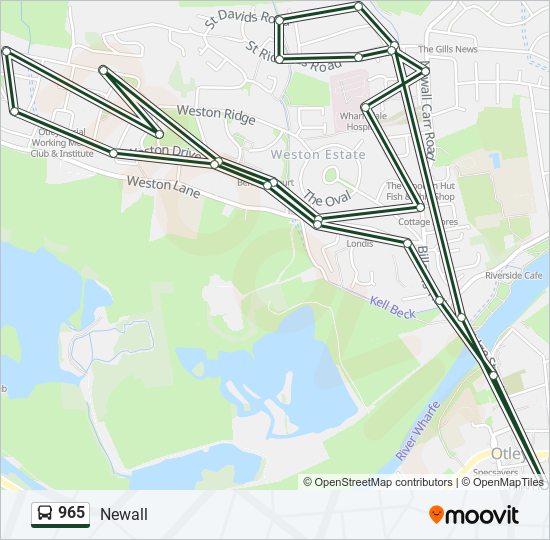 965 bus Line Map