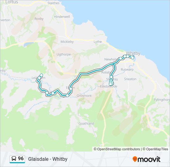 96 bus Line Map