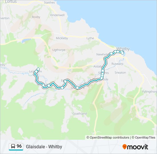 96 bus Line Map