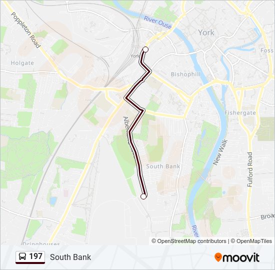 197 Bus Line Map