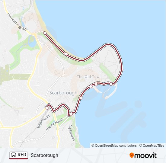 RED Bus Line Map
