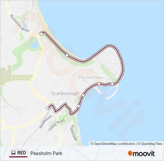 RED Bus Line Map