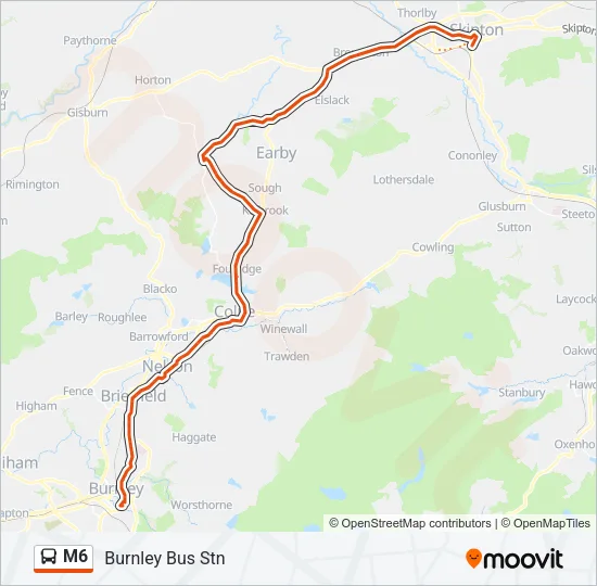 M6 Bus Line Map