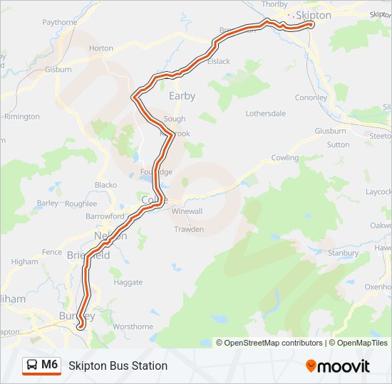M6 Bus Line Map