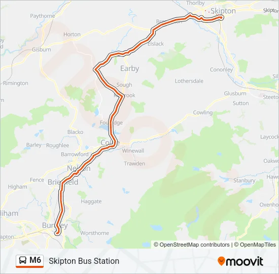 M6 Bus Line Map