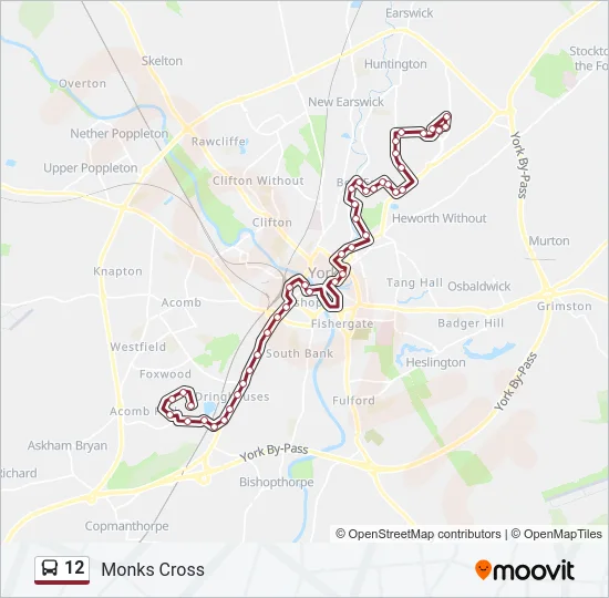12 Bus Line Map
