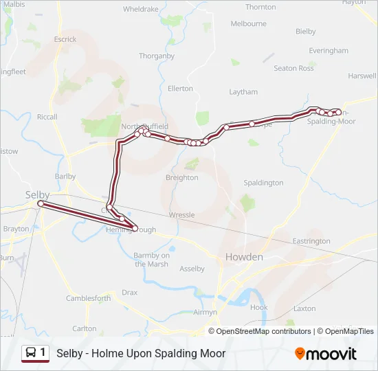 1 Bus Line Map