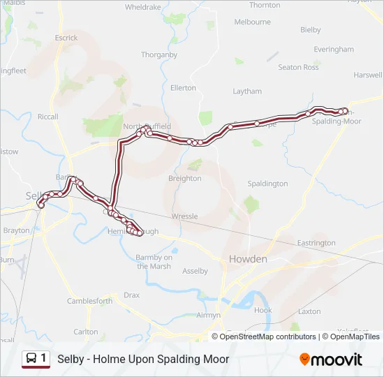 1 Bus Line Map