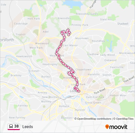 38 Route: Schedules, Stops & Maps - Victoria D (Updated)
